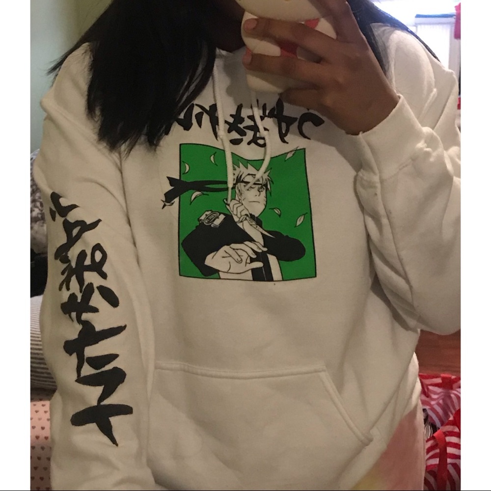 Naruto white hoodie